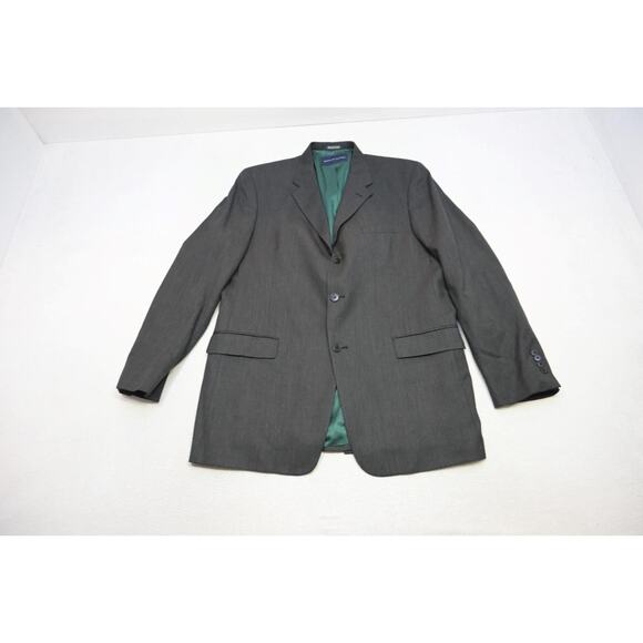 Tommy Hilfiger 100% Wool Dark Gray Suit Pants Jacket USA MADE Mens 34 x 32 x 44L - Picture 12 of 16
